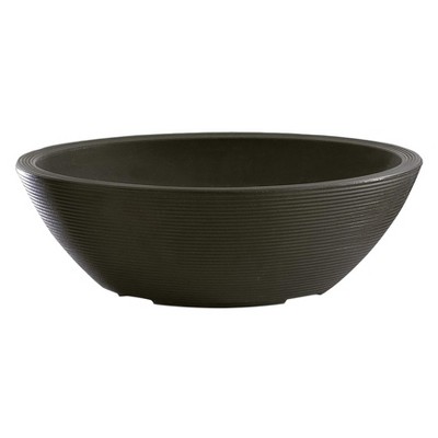Crescent Garden 30" Wide Delano Plastic Indoor Outdoor Planter Pot Brown