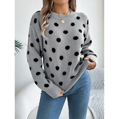 Coolmee Women's Fall Sweaters Long Sleeve Tops Classic Crew Neck Pullover Sweaters Loose Dressy Casual Basic