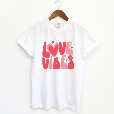 Simply Sage Market Women's Love Vibes Stars Short Sleeve Garment Dyed Tee