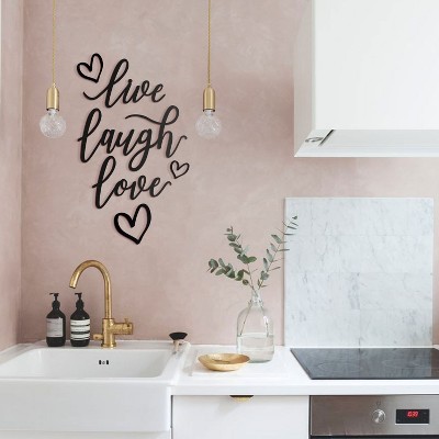 Live Laugh Love Metal Wall Art - 6-Piece Set Home Living Room Decor
