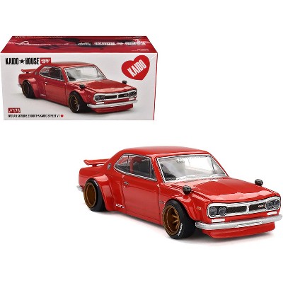 Nissan Skyline 2000GT-R (KPGC10) "Kaido Street V1" RHD Red "Kaido House" Special 1/64 Diecast Model Car by Mini GT