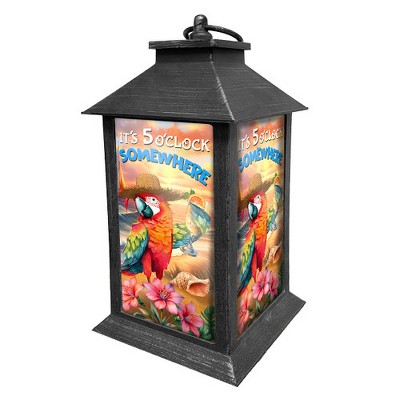 Briarwood Lane Summer Lantern 13.5" x 5.5" x 5.5" Sunset Parrot For Summer Lantern