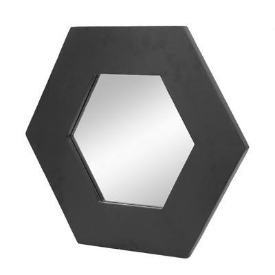 Dexmalle Hexagon Mirror with Solid Wood Frame