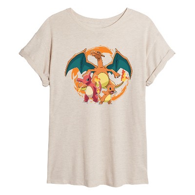 Women's - Pokémon - Fire Spin Oversized Graphic T-Shirt