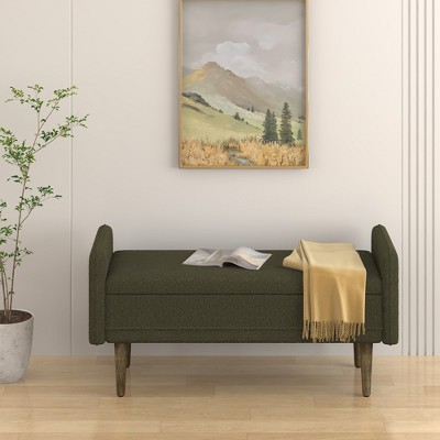 VASIP Teddy Velvet Storage Stool Hidden Storage Space for Apartment, Living Room,Bedroom