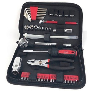 Apollo Tools 56pc SAE DT9774 Auto Tool Set In Zippered Case: Steel & Rubber, Comfort-Grip, Interchangeable Bits, 3.2 lbs - 1 of 4