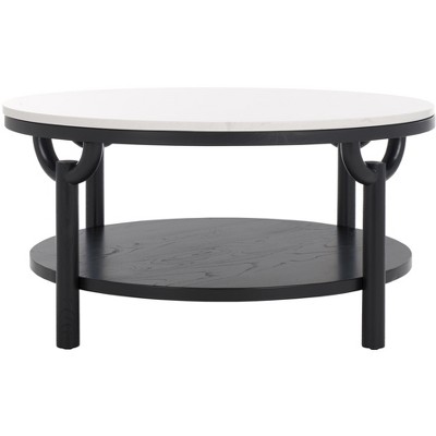 Puck Marble Top Round Coffee Table - SFV2305 - Safavieh Couture
