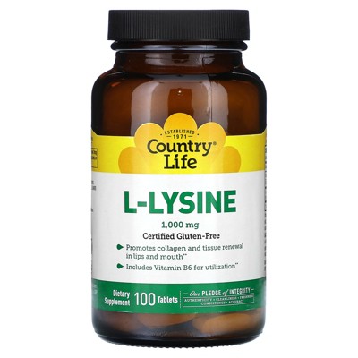 Country Life L-Lysine, 100 Tablets