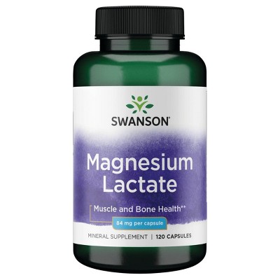 Swanson Magnesium Lactate 84 mg 120 Caps