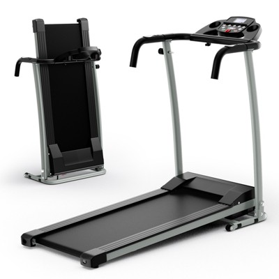 Costway 2 HP Folding Treadmill Motorized Running Machine 12 Preset Program & LCD Display Black/White