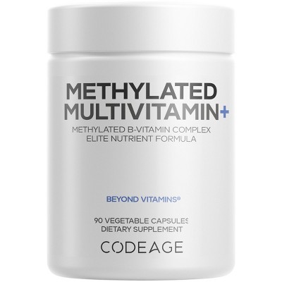 Codeage Methylated Multivitamin+, B-Vitamins & Minerals, CoQ10, DIM, Probiotics, Benfotiamine - 90 ct
