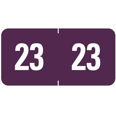 Smead ETS Color-Coded Year Label, 2023, Label Sheet, Purple, 250 per Pack (67923)
