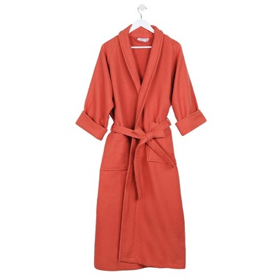 Waffle Weave Cotton Soft Plush Adult Unisex Lightweight Bathrobe by Blue Nile Mills