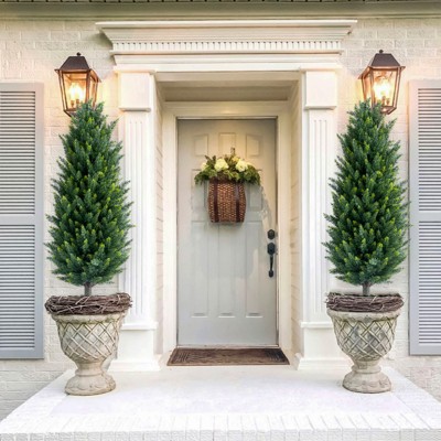 Artificial Topiary Ball Tree with Spike,Artificial Cedar Tree for Home Decor, Indoor and Outdoor