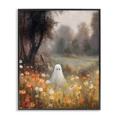 Stupell Industries Ghost in Peaceful Flower Meadow Framed Giclee Art