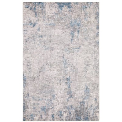 Marcel Distressed Abstract Area Rug Gray/Blue - Captiv8e Designs