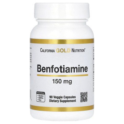 California Gold Nutrition Benfotiamine with L-Leucine, 150 mg, 90 Veggie Capsules