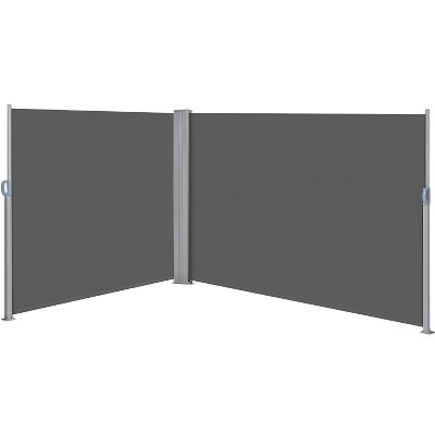 Yaheetech 71 inches Height Side Awning Double Retractable Screen for Privacy Patio Garden