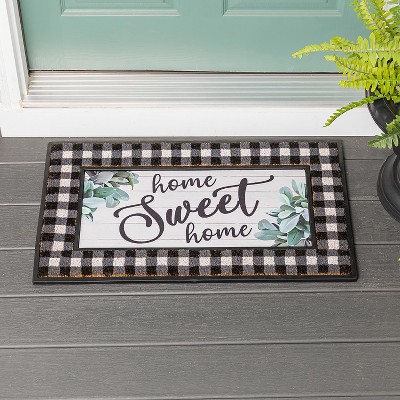 Evergreen Home Sweet Home Eucalyptus Sassafras Indoor Outdoor Switch Doormat 1'10"x10" Multicolored