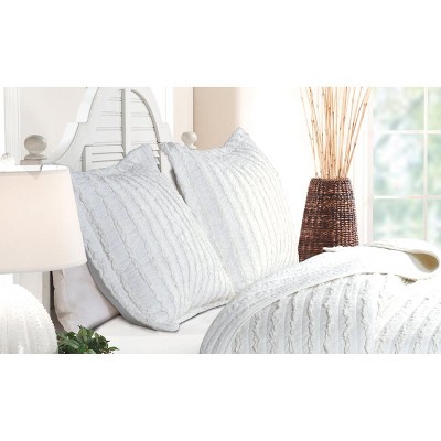Greenland Home Fashions 1109BS Ruffled White Standard Sham, 20x26 Inches