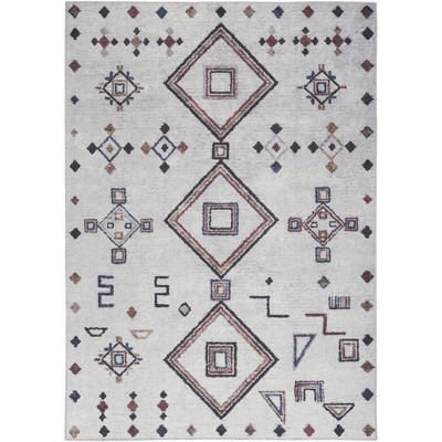 Nourison New Concept Washables Diamond Indoor Non-Slip Flatweave Rug