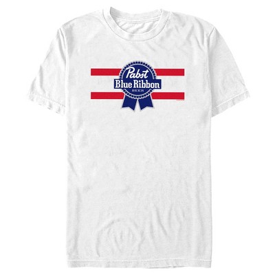 Men's Pabst Red Stripe Blue Ribbon T-Shirt