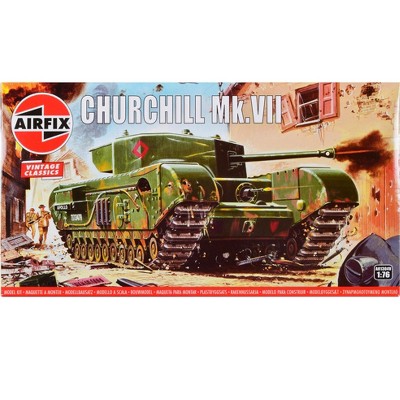 Level 2 Model Kit British Churchill Mk.VII Tank 1/76 Plastic Model Kit by Airfix