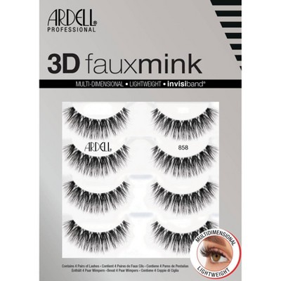 Ardell 3D Faux Mink No.858 False Eyelashes - 4 Pairs