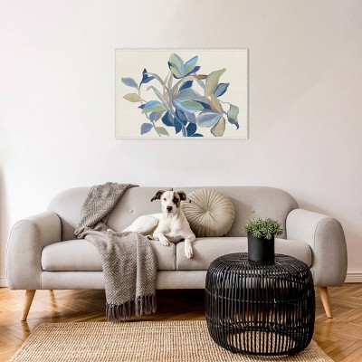 Amanti Art 33"x23" Retro Flowers by Asia Jensen Framed Canvas Wall Art Print