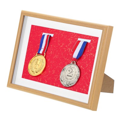 Unique Bargains Resin High-definition Glass Hollow Design Durable Medal Display Case