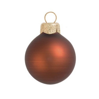 Northlight Matte Finish Glass Christmas Ball Ornament - 7" (180mm) - Chocolate Brown