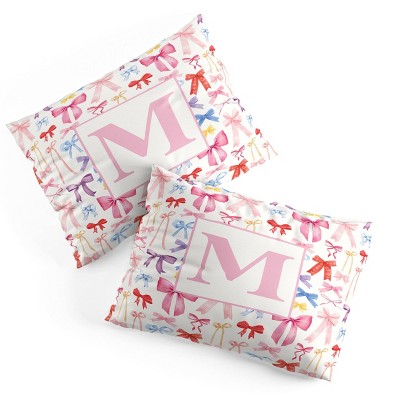 Deny Designs Standard April Lane Art Bows Monogram Microfiber Printed Pillow Sham