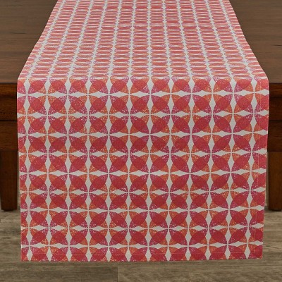 Split P Mia Fuchsia Geo Print Table Runner 72"L