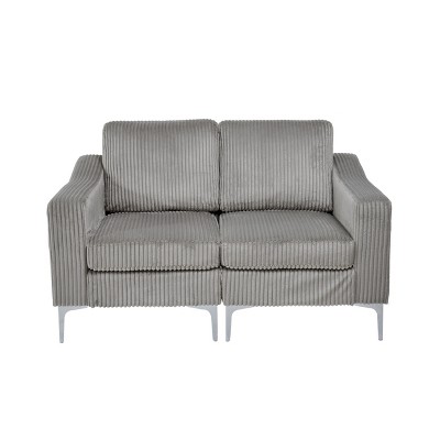 Modular Corduroy Sectional Sofa - Soft 3-Piece Convertible Couch with Easy Assembly, Sturdy Frame & Customizable Layout