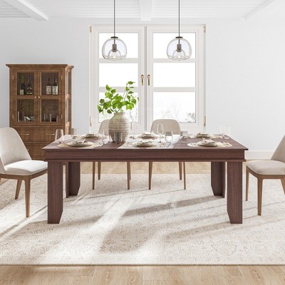 Farmhouse Dining Table 70.87 Inch,Brown Kitchen Table Seats 6-8 People