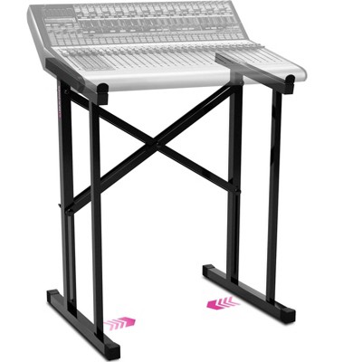 Liquid Stands Portable Audio Mixer Stand - Angled Foldable & Adjustable Studio Music Mixer Synth Stand - MPC Stand For Drum Machines & More