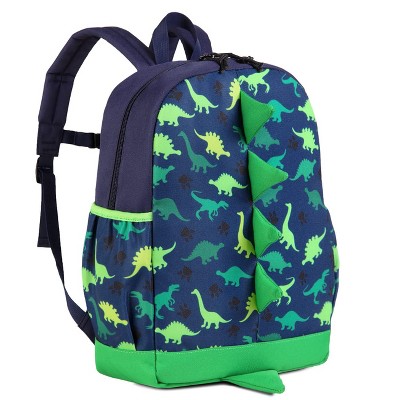 Dinosaur Toddler Backpacks, Cute Water Resistant Little Boys Girls Backpack Chest Strap for Kindergarten,Rucksack Schoolbag Bookbag for Kids Green