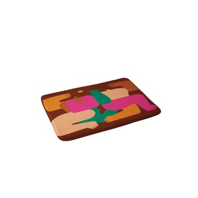 Enrique Larios Under the Sun Memory Foam Bath Rug Brown - Deny Designs
