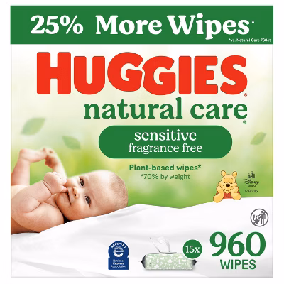 Huggies Natural Care Sensitive Unscented Baby Wipes (Select Count)