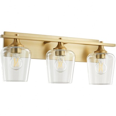 Quorum Lighting Veno 3 - Light Vanity in  Aged Brass