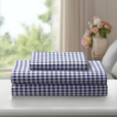 Laurel & Mayfair Gingham Print Sheet Set Pink
