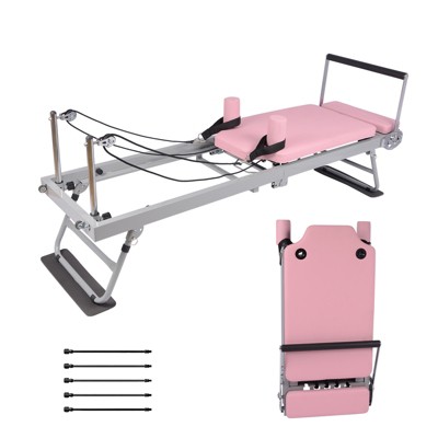 Foldable Pilates Equipment for Home Workouts,Pilates Reformer Machine for Home Gym, Pilates Exercise Equipment