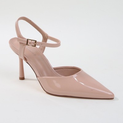 Berness Women's Cesia Patent Ankle Strap Heels