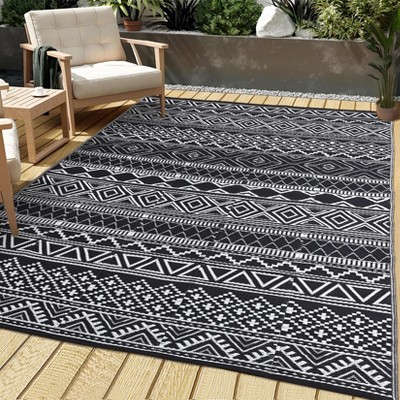 Outdoor Rug Waterproof Outdoor Carpet Patio Rug Mat Reversible RV Camping Rug-Plastic Straw Rug Outside Outdoor Area Rug for Patio Deck Balcony