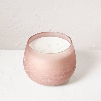 4-Wick Reflection Fashion Salted Glass Wellness Jar Candle Pink 30oz - Casaluna™: Soy & Coconut Scent, 50hr Burn Time