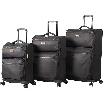 Lucas Originals 3 Piece Softside Expandable Luggage Set with 8 Spinner Wheels