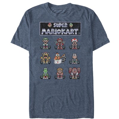 Men's Nintendo Super Mario Kart Pixelated Racers Ready T-Shirt