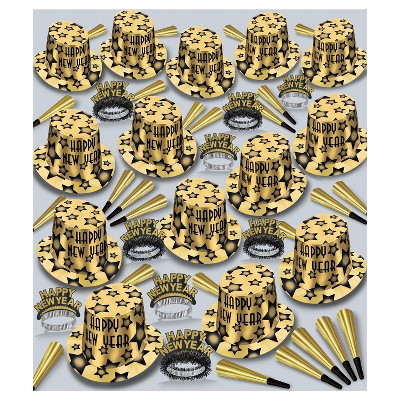 Beistle New Year Gem-Star Gold Deluxe Asst for 100 Gold