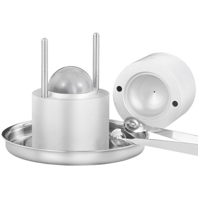 VEVOR Ice Ball Press, 2.4" Ice Ball Maker, Aircraft Al Alloy Ice Ball Press Kit for 60mm Ice Sphere, Ice Press with Tong and Drip Tray, for Whiskey