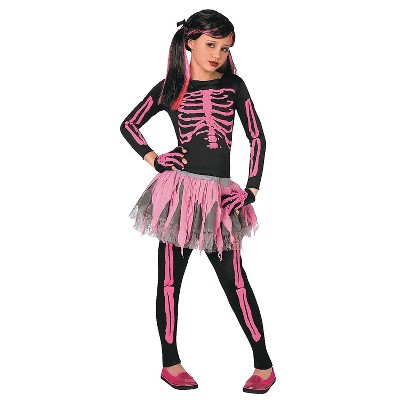 Living Fiction Girls' Punk Skeleton Costume